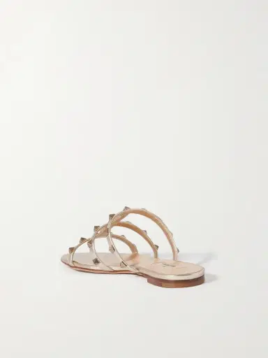 Valentino Garavani Rockstud Metallic Leather Sandals | Thumbnail 3