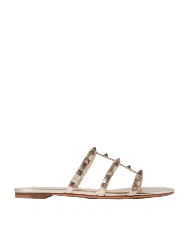 Valentino Garavani Rockstud Metallic Leather Sandals | Thumbnail 1