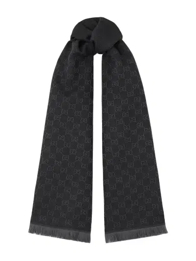 Gucci Frayed Wool-jacquard Scarf | Thumbnail 1