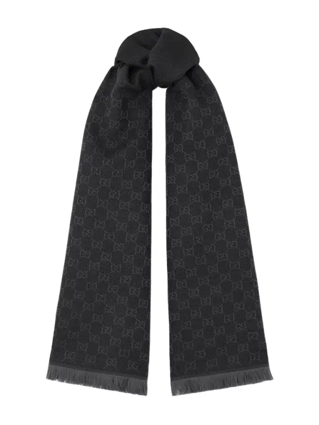 Frayed Wool-jacquard Scarf