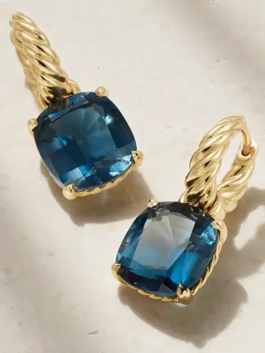 David Yurman Marbella 18-karat Gold Topaz Hoop Earrings | Thumbnail 3 David Yurman Marbella 18-karat Gold Topaz Hoop Earrings | Thumbnail 3
