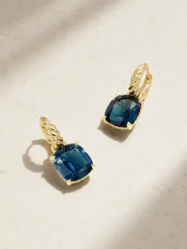 David Yurman Marbella 18-karat Gold Topaz Hoop Earrings | Thumbnail 1 David Yurman Marbella 18-karat Gold Topaz Hoop Earrings | Thumbnail 1