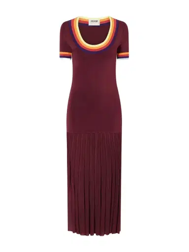 Christopher John Rogers Pleated Ribbed Maxi Dress | Thumbnail 1 Christopher John Rogers Pleated Ribbed Maxi Dress | Thumbnail 1