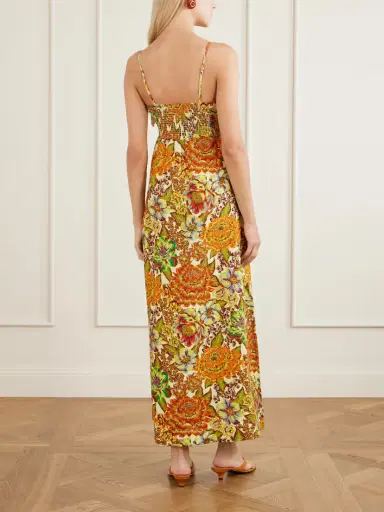 ALÉMAIS Lana Fringed Floral-print Linen Midi Dress | Thumbnail 3 ALÉMAIS Lana Fringed Floral-print Linen Midi Dress | Thumbnail 3