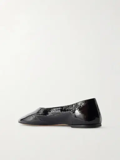 TOTEME Crinkled Patent-leather Ballet Flats | Thumbnail 3