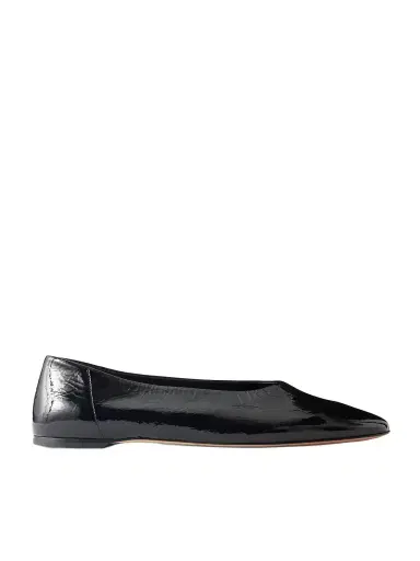 TOTEME Crinkled Patent-leather Ballet Flats | Thumbnail 1