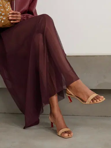 Christian Louboutin O Condora 55 Suede Slingback Sandals | Thumbnail 2 Christian Louboutin O Condora 55 Suede Slingback Sandals | Thumbnail 2