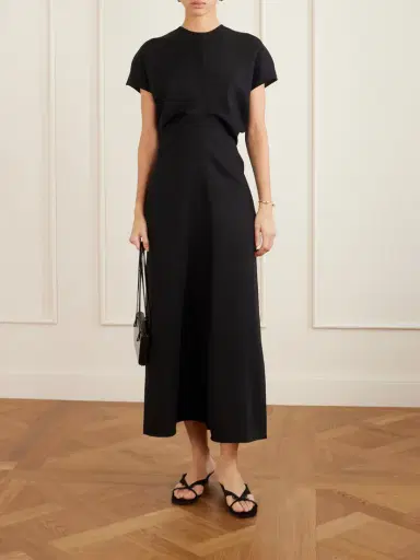 TOTEME Gathered Wool Maxi Dress | Thumbnail 2 TOTEME Gathered Wool Maxi Dress | Thumbnail 2