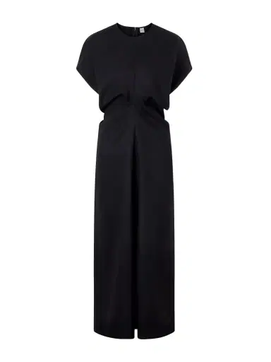TOTEME Gathered Wool Maxi Dress | Thumbnail 1 TOTEME Gathered Wool Maxi Dress | Thumbnail 1