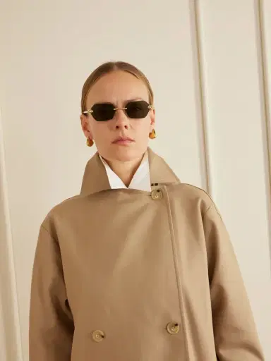 Cartier Eyewear Panthère De Cartier Rimless Hexagon-frame Gold-tone Sunglasses | Thumbnail 2