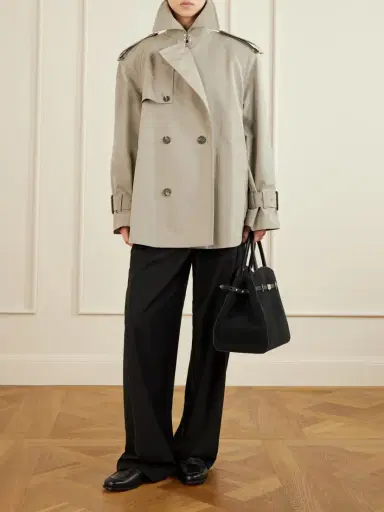 DeMellier The Hudson Leather-trimmed Suede Tote | Thumbnail 2 DeMellier The Hudson Leather-trimmed Suede Tote | Thumbnail 2