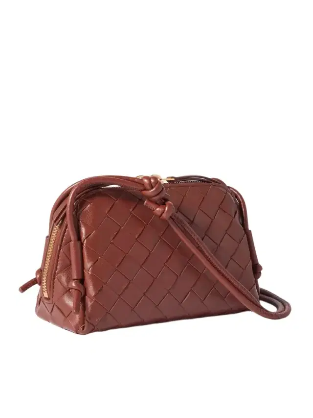 Concert Pouch Intrecciato Leather Shoulder Bag
