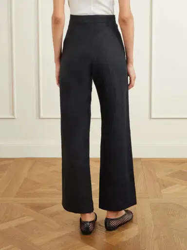 BODE Sailor Cropped Linen High-rise Wide-leg Pants | Thumbnail 4