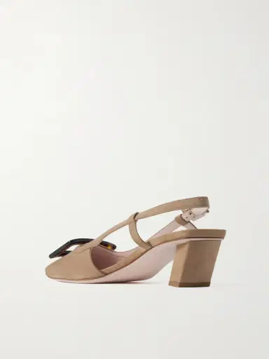 Roger Vivier Belle Vivier 45 Suede Slingback Pumps | Thumbnail 3 Roger Vivier Belle Vivier 45 Suede Slingback Pumps | Thumbnail 3