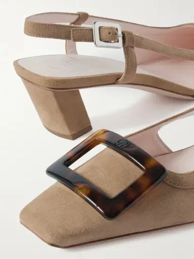 Roger Vivier Belle Vivier 45 Suede Slingback Pumps | Thumbnail 4 Roger Vivier Belle Vivier 45 Suede Slingback Pumps | Thumbnail 4