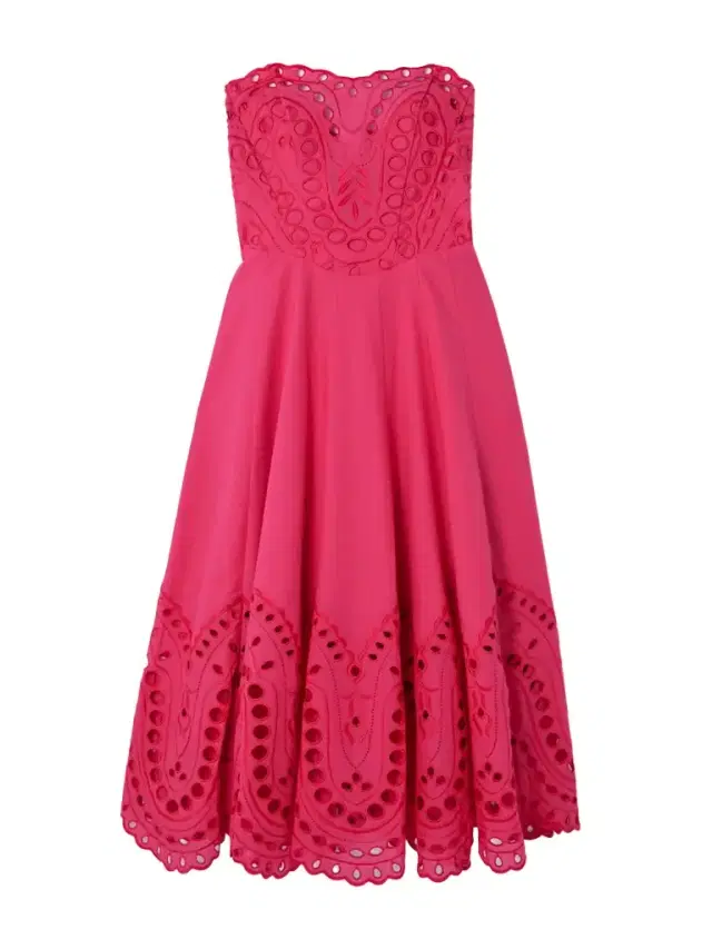 Charo Ruiz Marlin Broderie Anglaise Cotton-blend Midi Dress