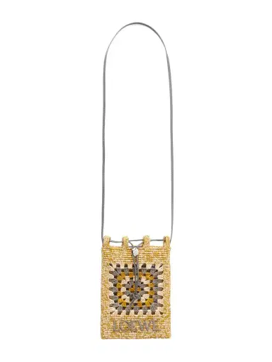 Loewe + Paula's Ibiza Leather-trimmed Crocheted Raffia Bucket Bag | Thumbnail 1 Loewe + Paula's Ibiza Leather-trimmed Crocheted Raffia Bucket Bag | Thumbnail 1
