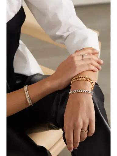 SHAY Essential 18-karat Yellow And White Gold Diamond Bracelet | Thumbnail 5 SHAY Essential 18-karat Yellow And White Gold Diamond Bracelet | Thumbnail 5
