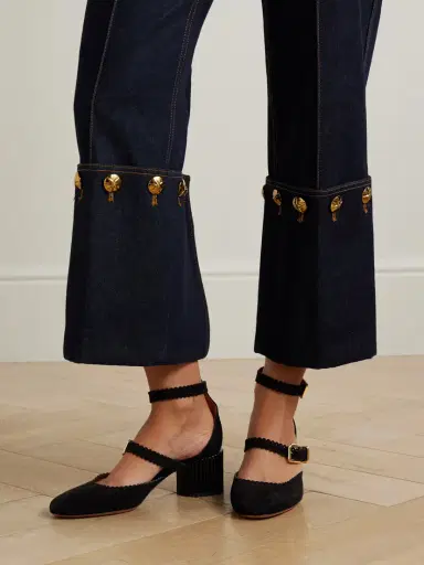 Zimmermann Eddie Scalloped Suede Mary Jane Pumps | Thumbnail 2 Zimmermann Eddie Scalloped Suede Mary Jane Pumps | Thumbnail 2
