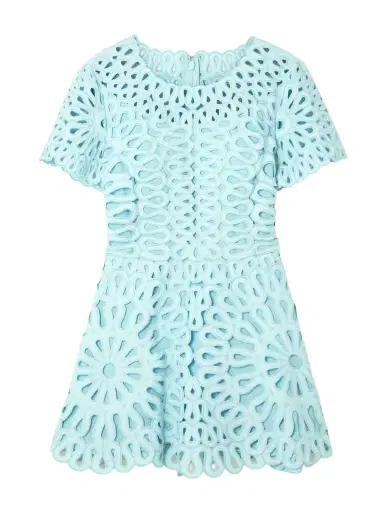 Simkhai Emrys Broderie Anglaise Cotton-blend Mini Dress | Thumbnail 1 Simkhai Emrys Broderie Anglaise Cotton-blend Mini Dress | Thumbnail 1