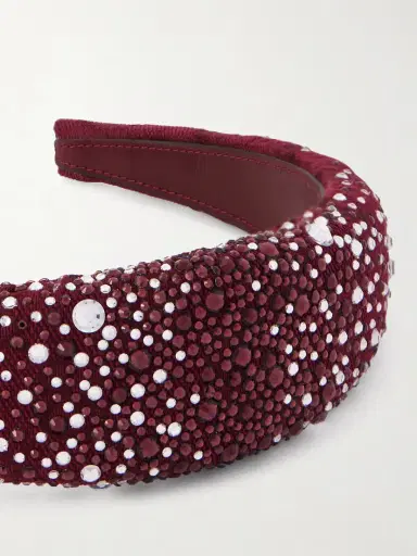 Gucci Ruth Crystal-embellished Padded Cotton-blend Jacquard Headband | Thumbnail 3 Gucci Ruth Crystal-embellished Padded Cotton-blend Jacquard Headband | Thumbnail 3