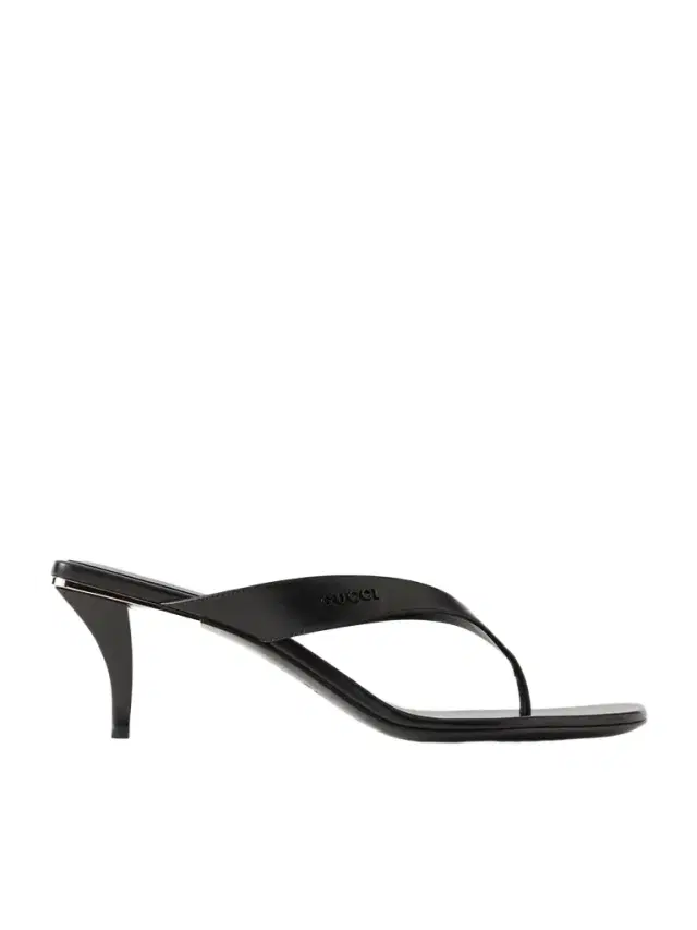 Vittoria Logo-embellished Leather Thong Sandals