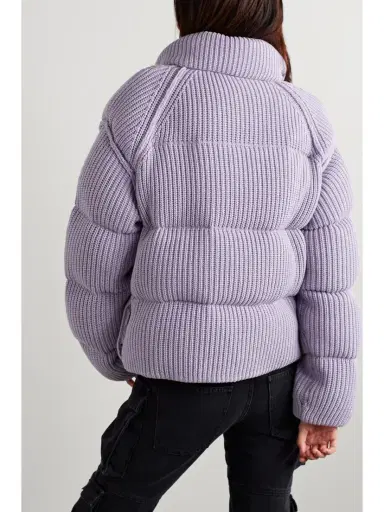 Moncler Genius Quilted Ribbed-knit Down Jacket | Thumbnail 3 Moncler Genius Quilted Ribbed-knit Down Jacket | Thumbnail 3
