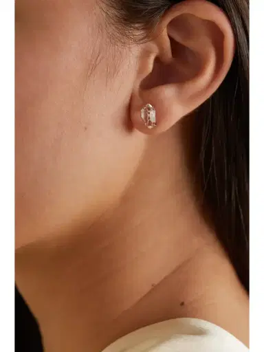 Melissa Joy Manning 14-karat Recycled Gold Herkimer Diamond Earrings | Thumbnail 4 Melissa Joy Manning 14-karat Recycled Gold Herkimer Diamond Earrings | Thumbnail 4
