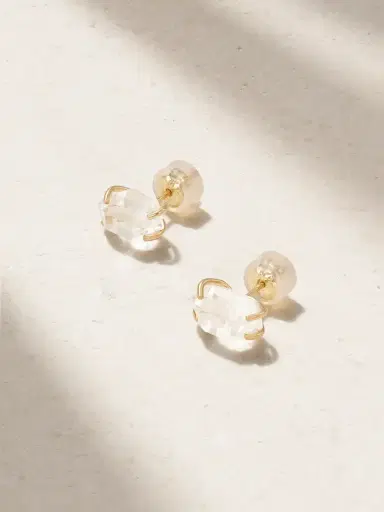 Melissa Joy Manning 14-karat Recycled Gold Herkimer Diamond Earrings | Thumbnail 1 Melissa Joy Manning 14-karat Recycled Gold Herkimer Diamond Earrings | Thumbnail 1