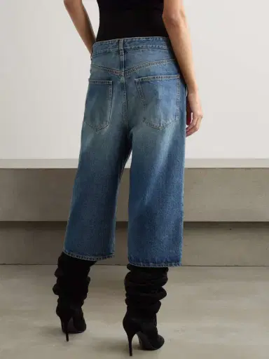 Alaïa Jersey-trimmed Denim Shorts | Thumbnail 3