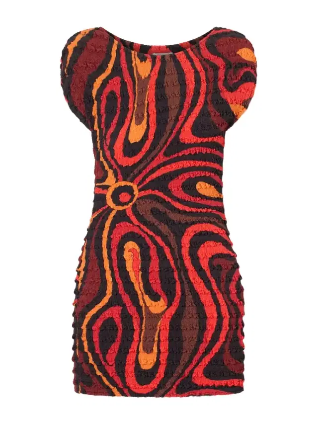 PUCCI Shibori Crinkled-crepe Printed Mini Dress