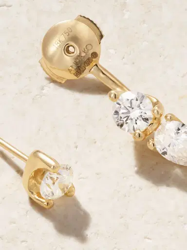 Anita Ko Large Orbit 18-karat Gold Diamond Single Earring | Thumbnail 3