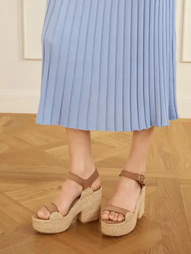 Gabriela Hearst Sardis 100 Raffia-trimmed Suede Sandals | Thumbnail 2