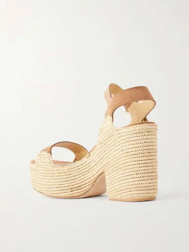 Gabriela Hearst Sardis 100 Raffia-trimmed Suede Sandals | Thumbnail 3