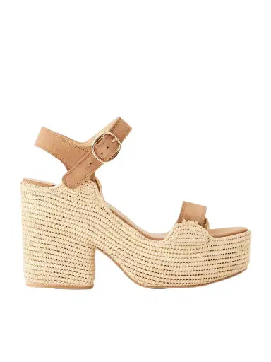 Gabriela Hearst Sardis 100 Raffia-trimmed Suede Sandals | Thumbnail 1