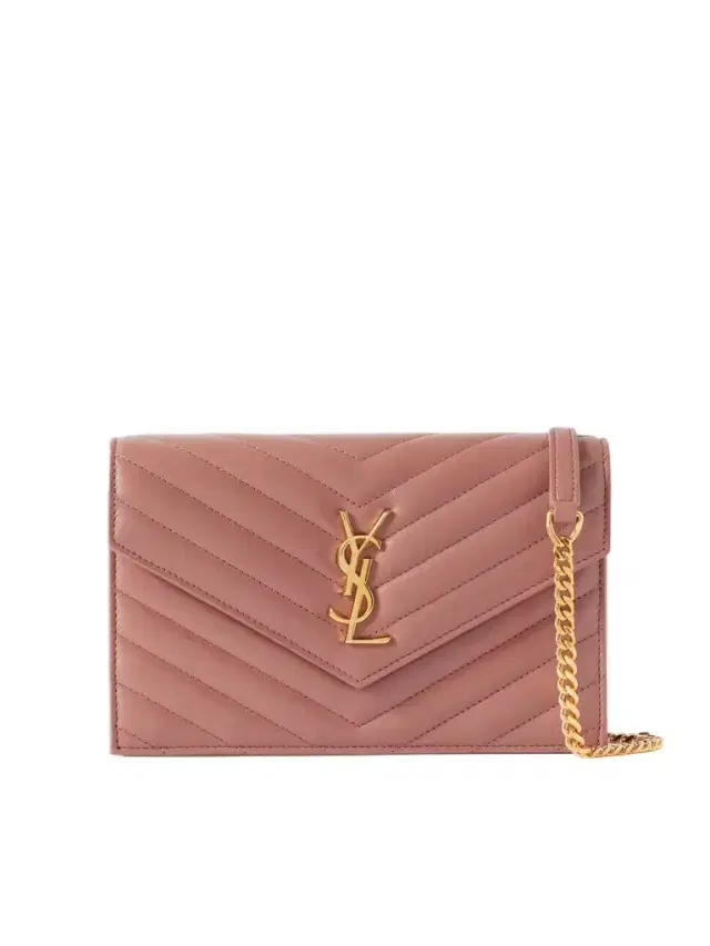 Cassandre Mini Matelassé Leather Chain Wallet