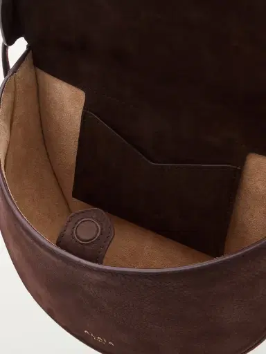 Alaïa Le Click Leather-trimmed Nubuck Shoulder Bag | Thumbnail 5 Alaïa Le Click Leather-trimmed Nubuck Shoulder Bag | Thumbnail 5