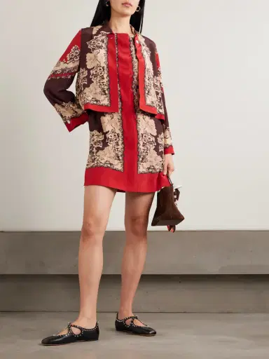 BODE Storybook Printed Silk Mini Dress | Thumbnail 2 BODE Storybook Printed Silk Mini Dress | Thumbnail 2