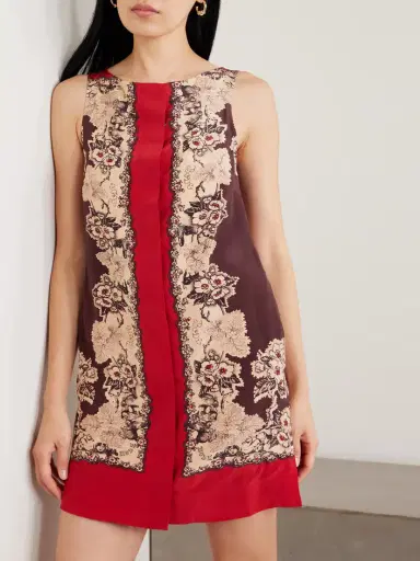 BODE Storybook Printed Silk Mini Dress | Thumbnail 3 BODE Storybook Printed Silk Mini Dress | Thumbnail 3
