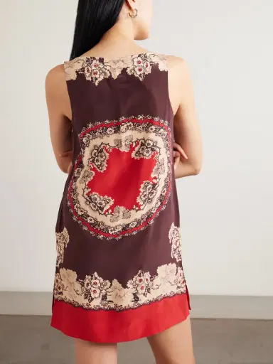 BODE Storybook Printed Silk Mini Dress | Thumbnail 4 BODE Storybook Printed Silk Mini Dress | Thumbnail 4