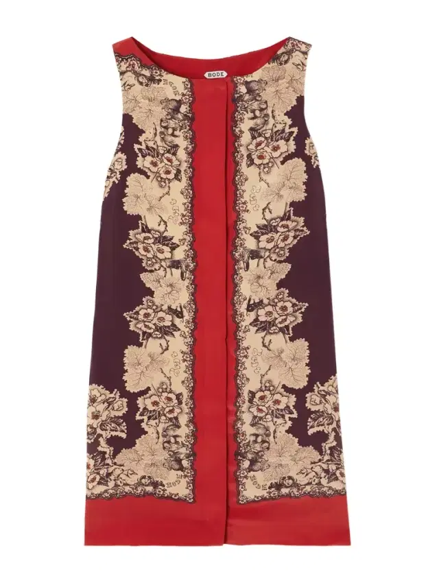 Storybook Printed Silk Mini Dress