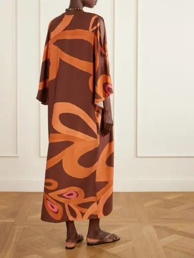 Themis Z Amalthea Printed Satin Kaftan | Thumbnail 3 Themis Z Amalthea Printed Satin Kaftan | Thumbnail 3