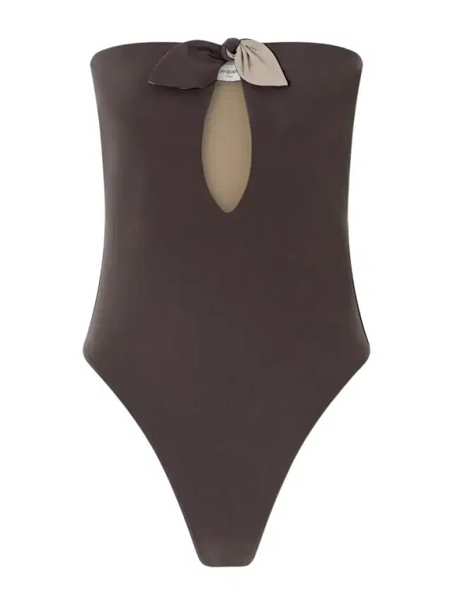 Bow-detailed Strapless Swimsuit