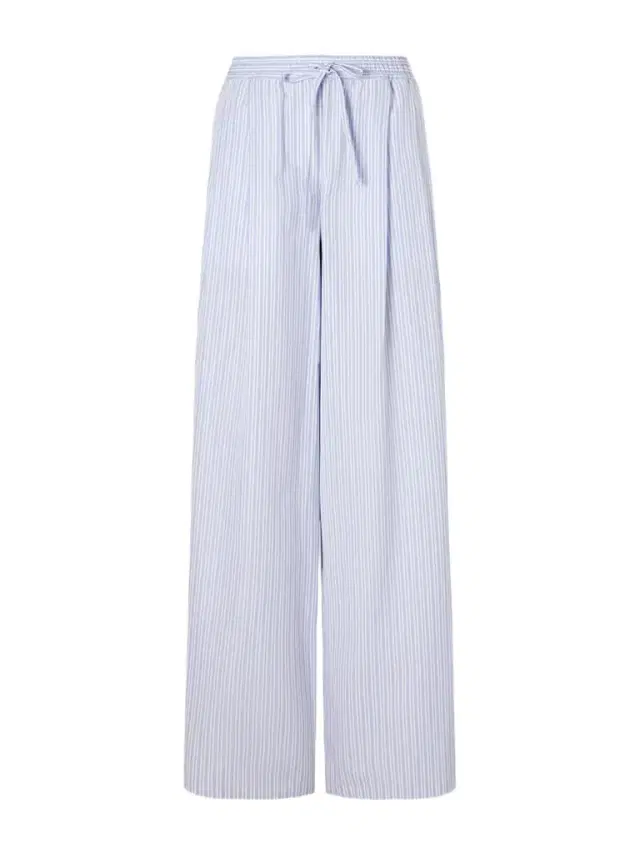 Pleated Striped Cotton-poplin Wide-leg Pants