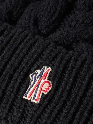 Moncler Grenoble Appliquéd Cable-knit Wool Beanie | Thumbnail 4 Moncler Grenoble Appliquéd Cable-knit Wool Beanie | Thumbnail 4