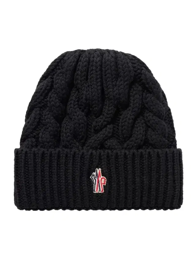 Appliquéd Cable-knit Wool Beanie
