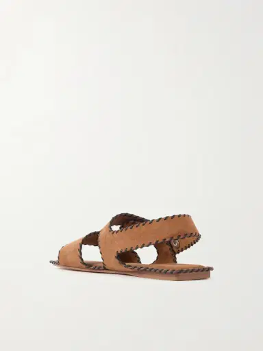 Khaite Boden Whipstitched Suede Sandals | Thumbnail 3