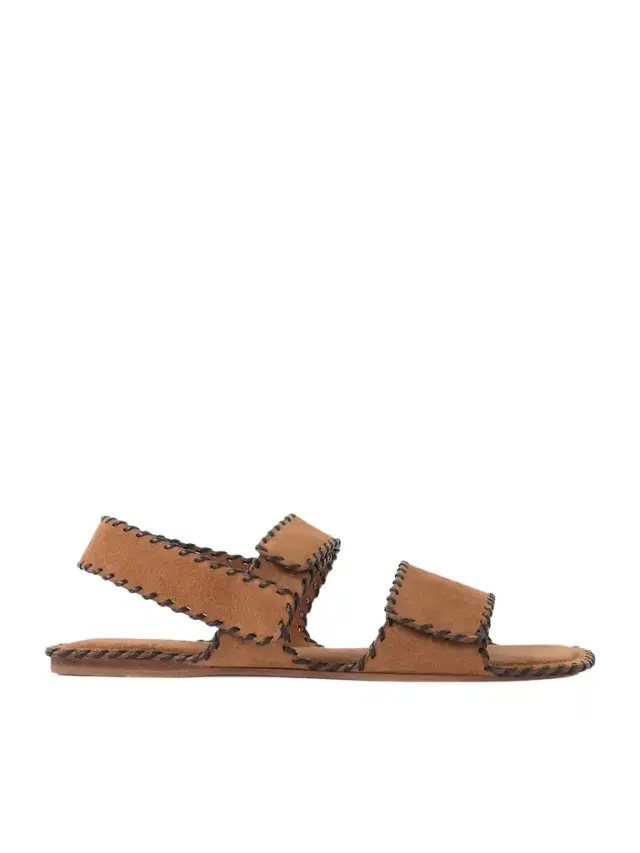 Boden Whipstitched Suede Sandals