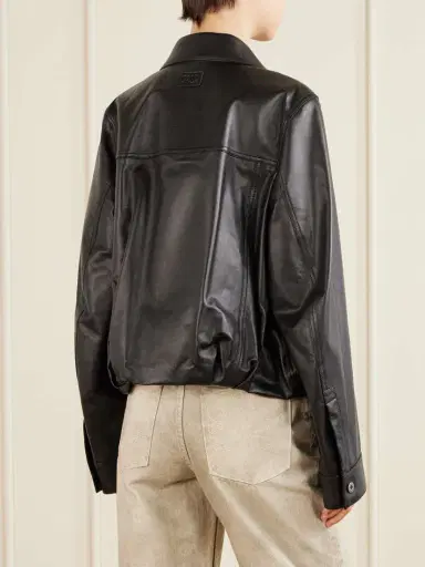 Loewe Gathered Leather Jacket | Thumbnail 4 Loewe Gathered Leather Jacket | Thumbnail 4