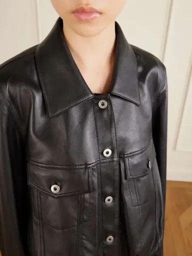Loewe Gathered Leather Jacket | Thumbnail 6 Loewe Gathered Leather Jacket | Thumbnail 6